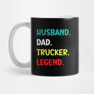 Husband Dad Trucker Legend - Funny Trucker Mug